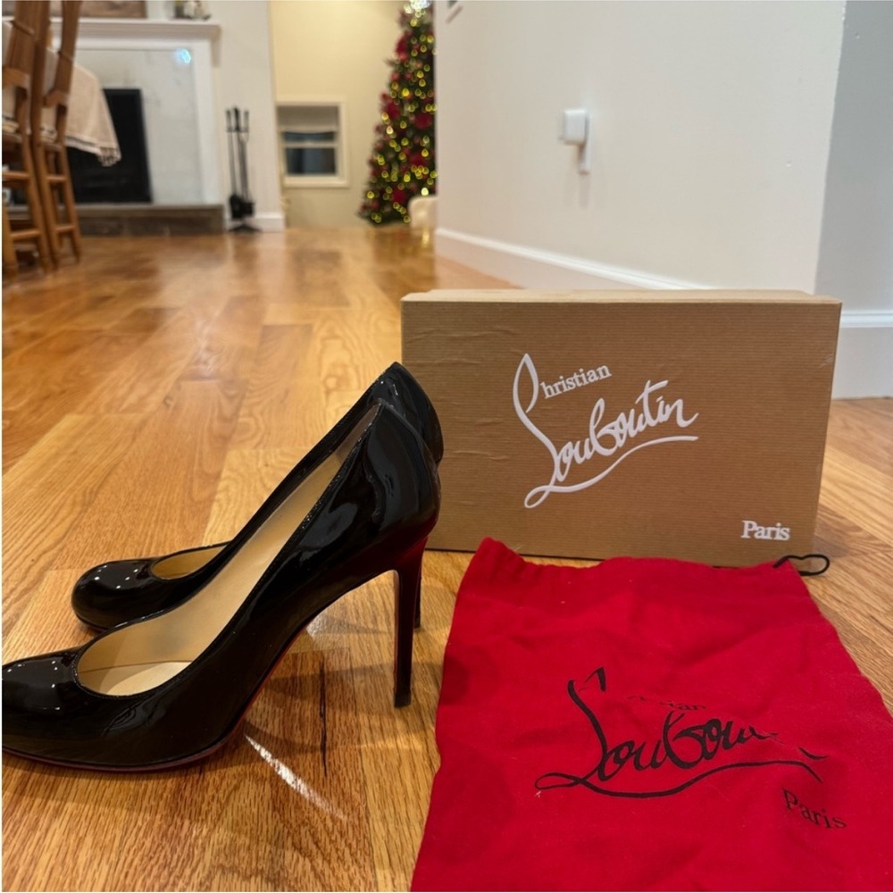 Christian Louboutin Black Patent Pumps -NEGOTIABLE